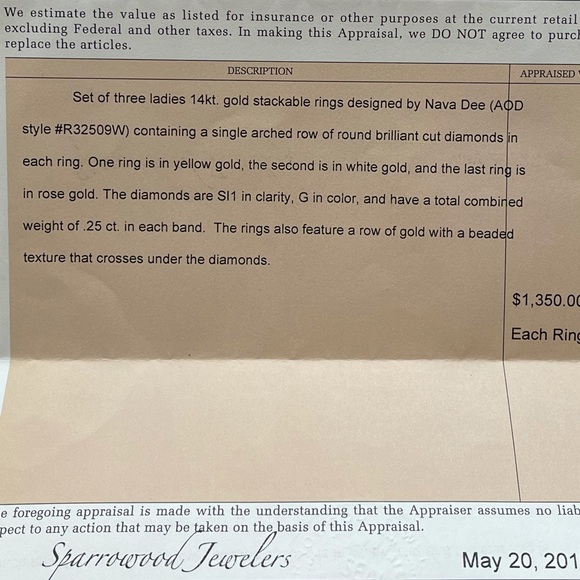 Nava-Dee 14kt White Gold Custom .25cw Diamond Ring - Picture 5 of 5